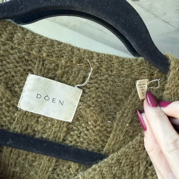 Doen Mesa Long Cardigan Olive - Picture 5 of 5